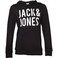 JACK AND JONES Mens Stracky Hoody Black