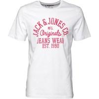 jack and jones mens new t shirt white