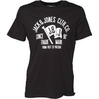 JACK AND JONES Mens Casual T-Shirt Black