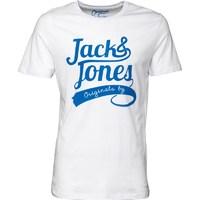 JACK AND JONES Mens Beyif T-Shirt White