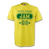 jamaica jam t shirt yellow your name kids