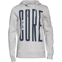 JACK AND JONES Mens Stracky Hoody Light Grey Marl