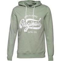 JACK AND JONES Mens Break Hoody Lily Pad