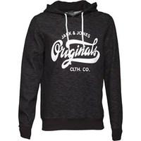 JACK AND JONES Mens Break Hoody Dark Grey Melange