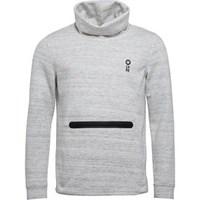 JACK AND JONES Mens Morgan Sweat Hoody Oyster Mushroom