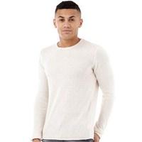 JACK AND JONES Mens Linen Crew Neck Jumper Jet Stream