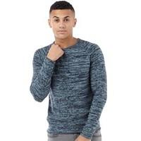 jack and jones mens ian crew neck jumper mineral blue