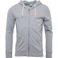 JACK AND JONES Mens Light Zip Hoody Light Grey Melange