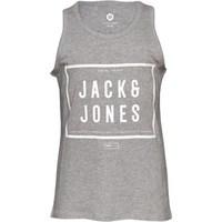 JACK AND JONES Mens Fresh Tank Light Grey