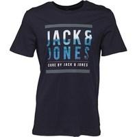 JACK AND JONES Mens Poster T-Shirt Sky Captain