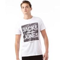 JACK AND JONES Mens New Case T-Shirt White