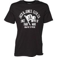 JACK AND JONES Mens Casual T-Shirt Black