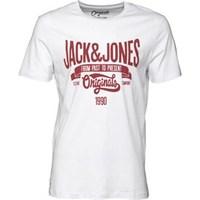 JACK AND JONES Mens Casual T-Shirt White