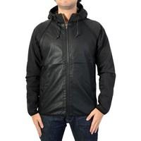 japan rags jacket parrot black 0001 mens leather jacket in black