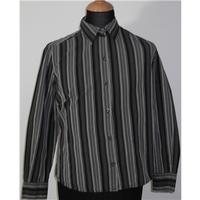 Jaeger - Black, grey and white Long Sleeved Shirt Size 14