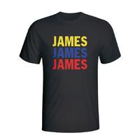 james rodriguez colombia player flag t shirt black