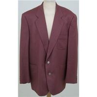 jaeger size 46r red wool and silk blend jacket