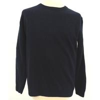 James Pringle Size XL High Quality Soft and Luxurious Pure Lambswool Navy Blue Jumper