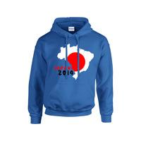 japan 2014 country flag hoody blue kids