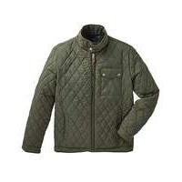 Jacamo Khaki Beattie Quilted Jacket Reg