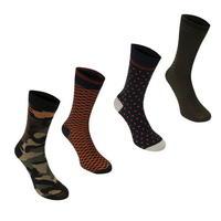 Jack and Jones Fibres 4 Pack Socks Mens