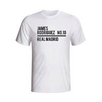 james rodriguez real madrid squad t shirt white