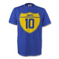 james rodriguez colombia crest tee blue