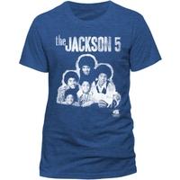 Jackson 5 - Group Photo Unisex Medium T-Shirt - Blue