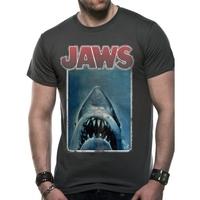 Jaws - Vintage Poster Men\'s X-Large T-Shirt - Black