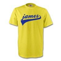 james rodriguez colombia signature tee yellow