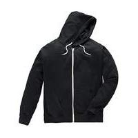 Jacamo Black Bailey Hooded Top Reg
