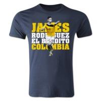 james rodriguez colombia player t shirt navy