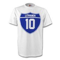 jari litmanen finland crest tee white kids