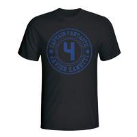 javier zanetti inter milan captain fantastic t shirt back