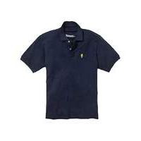 Jacamo Navy Embroidered Polo Long