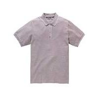 Jacamo Plum Aransas Piped Placket Polo L