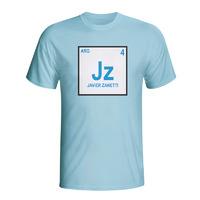 javier zanetti argentina periodic table t shirt sky blue