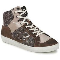 janet sport ericmartin womens shoes high top trainers in brown