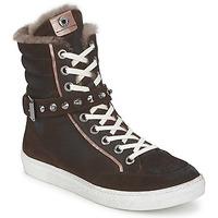 janet sport morobrad womens shoes high top trainers in brown
