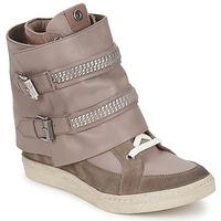 janet sport dustintora womens shoes high top trainers in brown