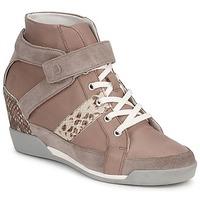 janet sport isabel nadina womens shoes high top trainers in brown