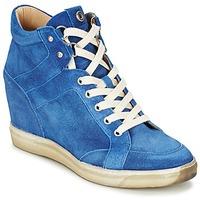 janet sport hiblu womens shoes high top trainers in blue
