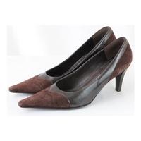 Jane Shilton suede/leather high heeled shoe, UK size½, brown Jane Shilton - Size: 4.5 - Brown - Heeled shoes