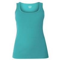 Jade Blue Ribbed Vest, Blue