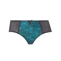 Jasmine Teal Blue Lace Knickers, Teal
