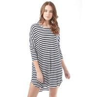 jacqueline de yong womens spirit 34 stripe dress cloud dancer 2