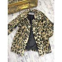 Jayda leopard faux fur coat