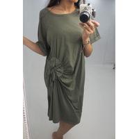 jass jersey ruched side loose fit summer dress