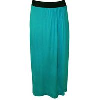 Jacklyn Basic Gypsy Maxi Skirt - Turquoise