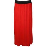 Jacklyn Basic Gypsy Maxi Skirt - Red